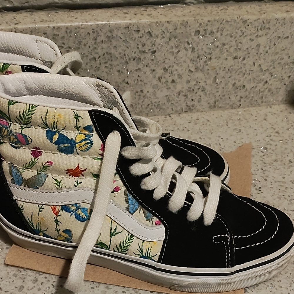 Vans High-Top Sneakers with Butterfly Print